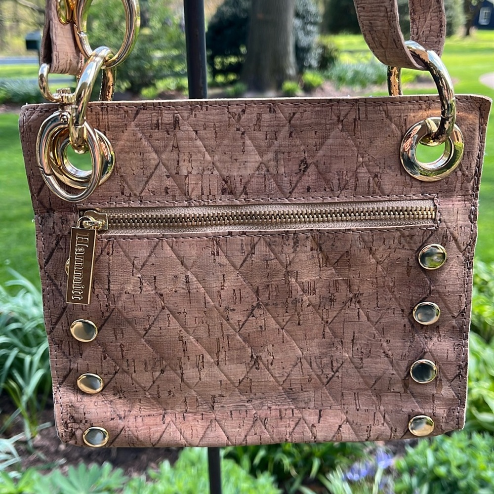 Hammitt Tan Crossbody Bag with Gold Accents